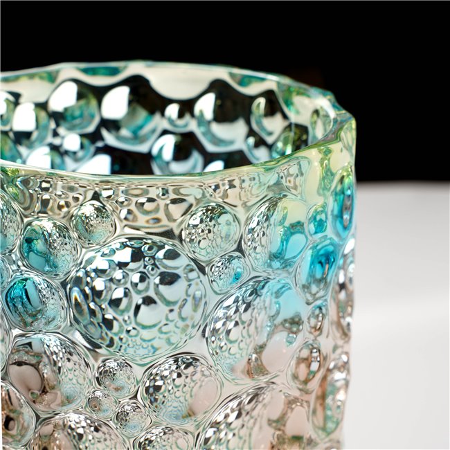 Crystal vase Lisboa with mix colors, H35cm, D15cm