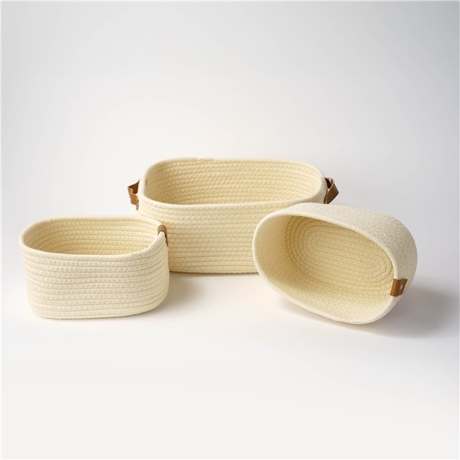 Basket set 3 Duo, 35x25xH12cm