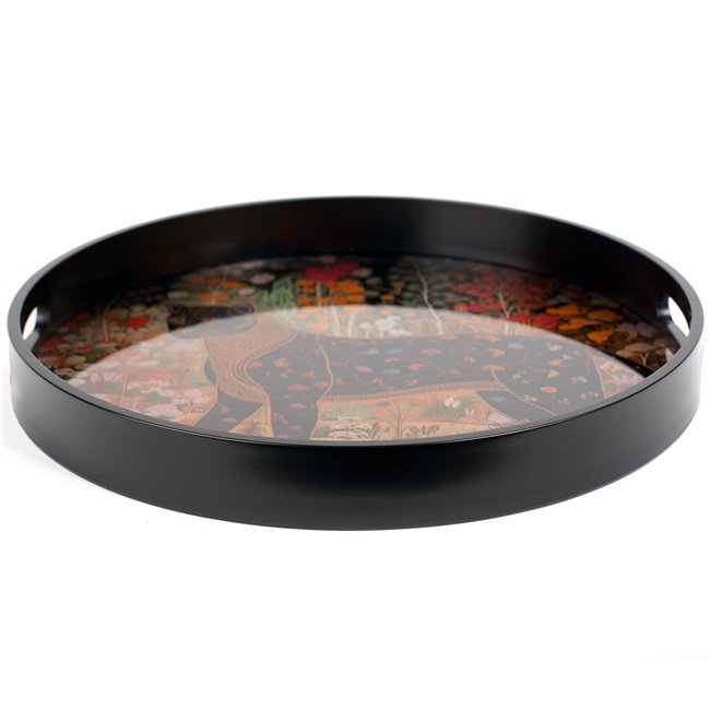 Decorative glass tray Fabro M, 34x34x4cm