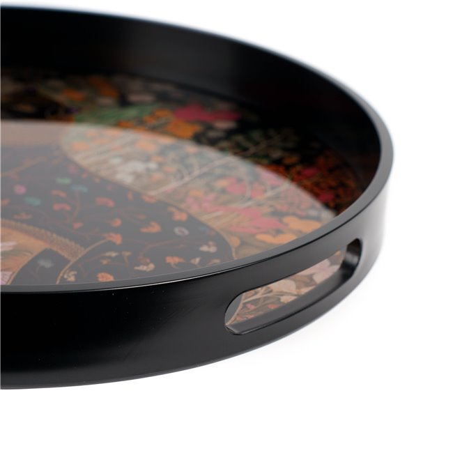 Decorative glass tray Fabro M, 34x34x4cm