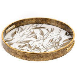 Decorative glass tray Fariete M, 34x34x4cm