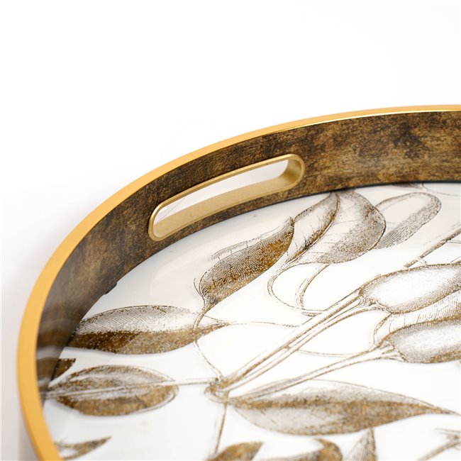 Decorative glass tray Fariete M, 34x34x4cm