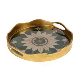 Decorative glass tray Farini M, 34.2x34.2x4.4cm
