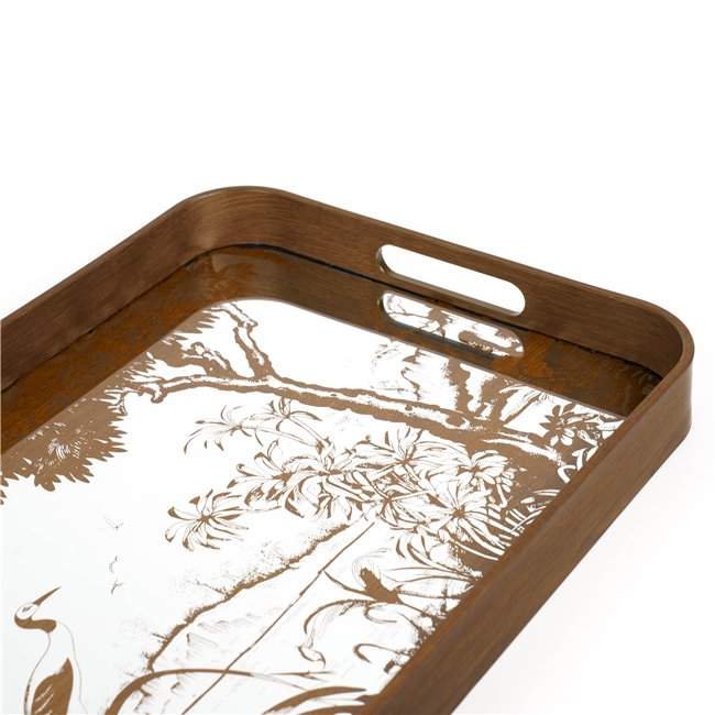 Decorative glass tray Fasty L, 32.5x50.7x4.5cm
