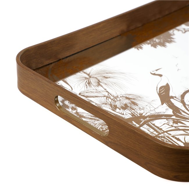 Decorative glass tray Fasty L, 32.5x50.7x4.5cm