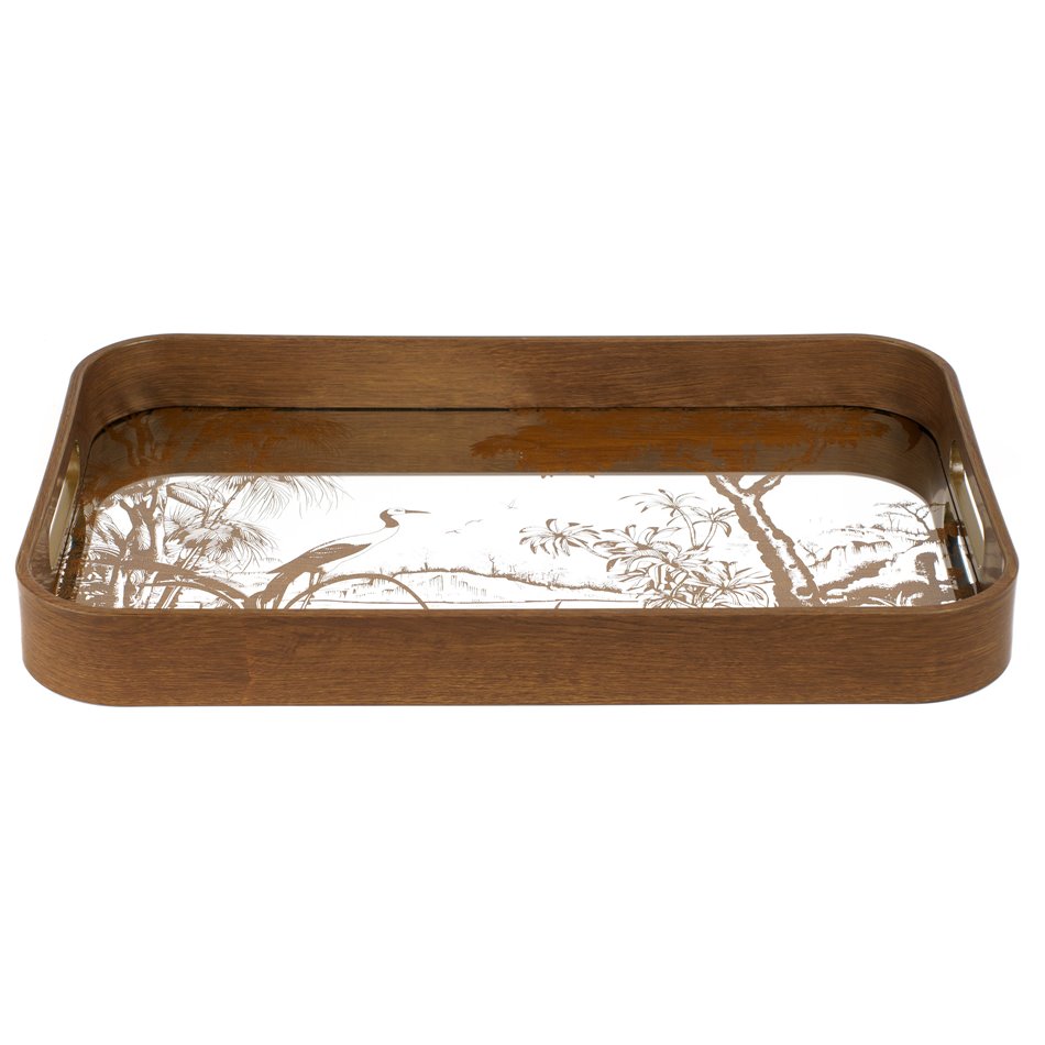 Decorative glass tray Fasty M, 27x42.5x4.5cm