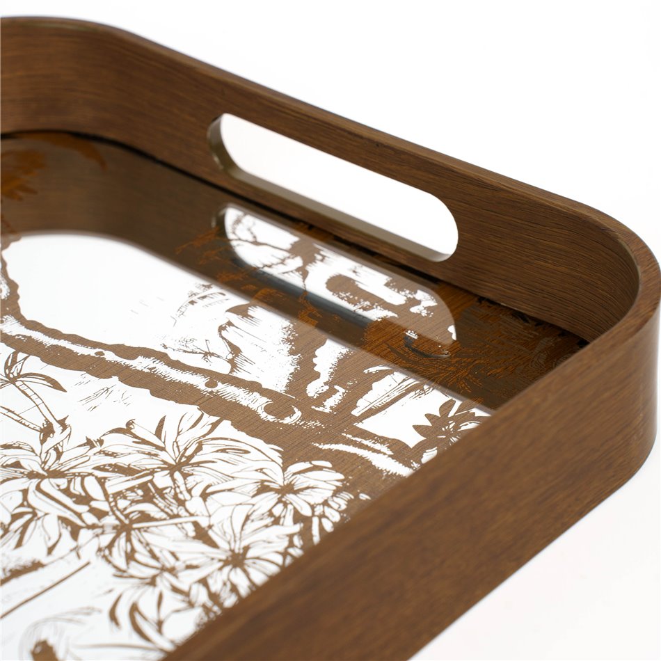 Decorative glass tray Fasty M, 27x42.5x4.5cm