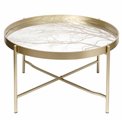 Coffee table Ferento, antique silver, 81x81x41cm