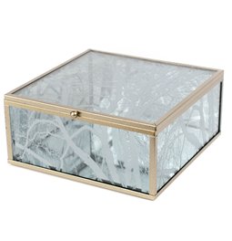 Box glass/metal Favara L, 18x19x8.3cm