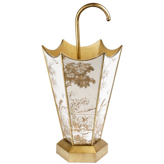 Umbrella stand Umbrella, golden, 33x29x65cm