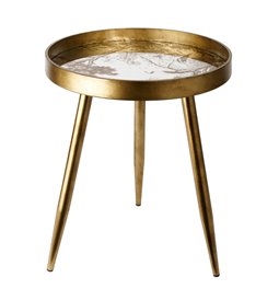 Side table Furuset M, golden, 39.5x39.5x47.5cm
