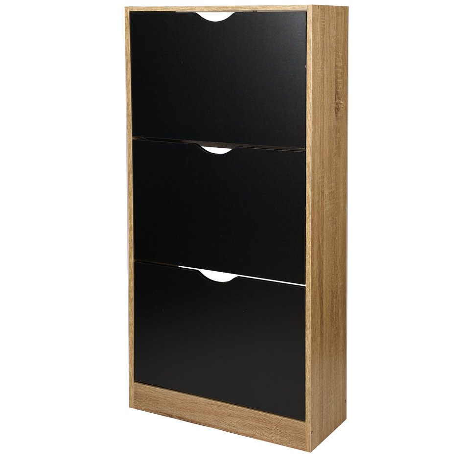 Shoe rack Chaus, natural/black, H119.5x60x23cm