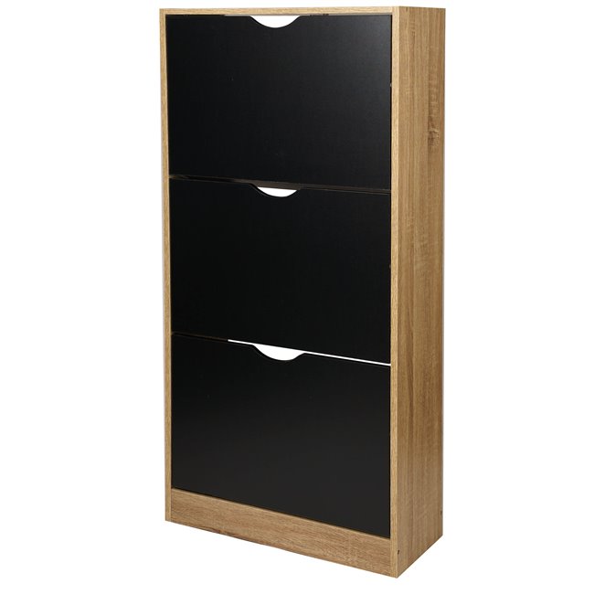 Shoe rack Chaus, natural/black, H119.5x60x23cm