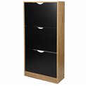 Shoe rack Chaus, natural/black, H119.5x60x23cm