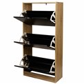Shoe rack Chaus, natural/black, H119.5x60x23cm