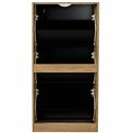 Shoe rack Chaus, natural/black, H119.5x60x23cm