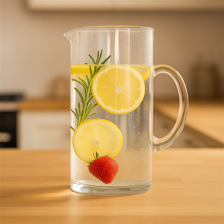 Jar Naia, glass, 1300ml, H20x16.5x10cm