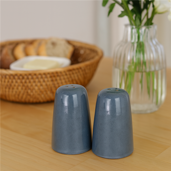 Salt and pepper set Callie, blue, H8.2cm, D4cm