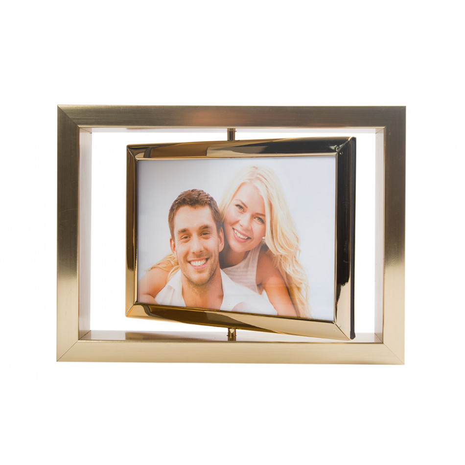Photo frame Patriks I, vintage gold tone, steel,15x10cm