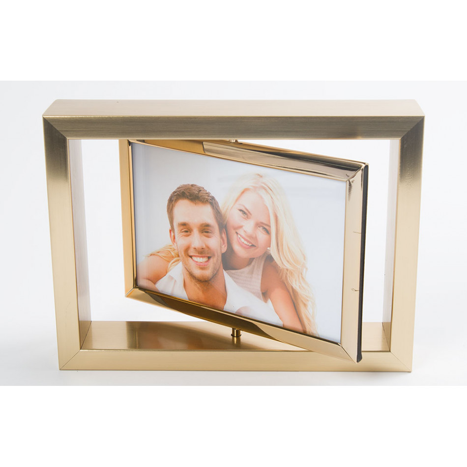 Photo frame Patriks I, vintage gold tone, steel,15x10cm