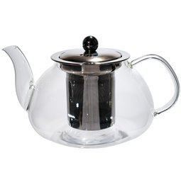 Teapot with filter, glass, 850ml, H11.5x21x14cm