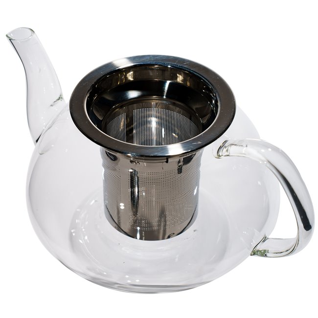 Teapot with filter, glass, 850ml, H11.5x21x14cm