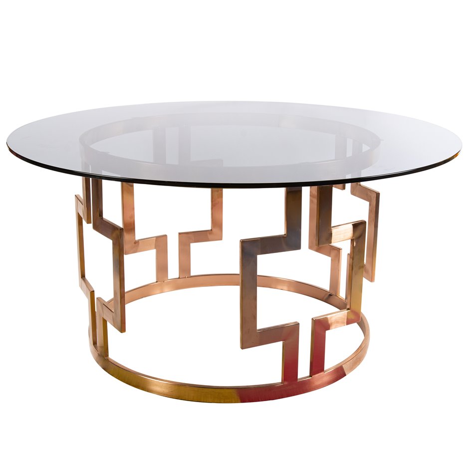 Coffee table Moro, smoked glass D90xH44.5cm