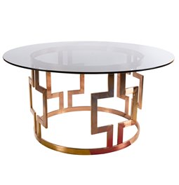 Coffee table Moro, smoked glass D90xH44.5cm