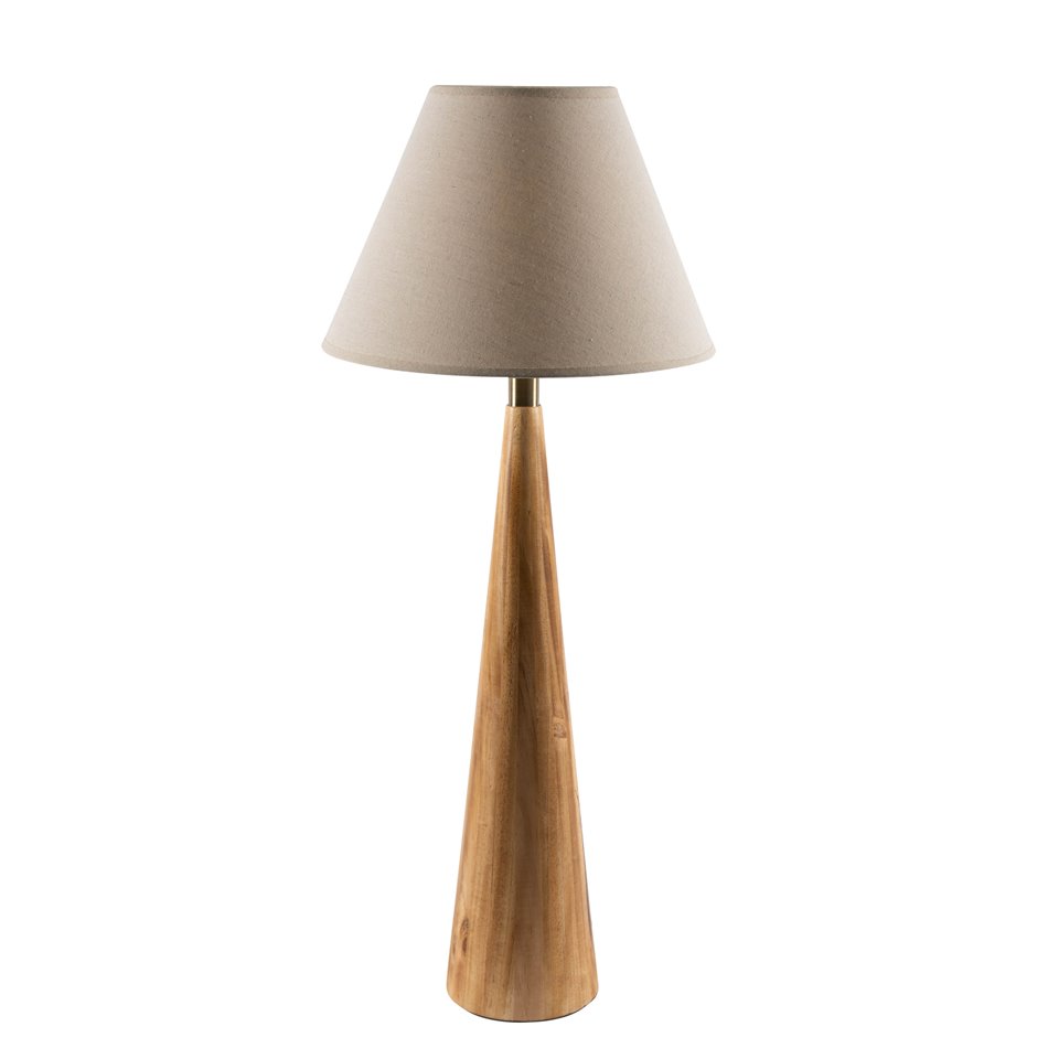 Table Lamp Moora with linen shade, E27 40W, H92x15cm