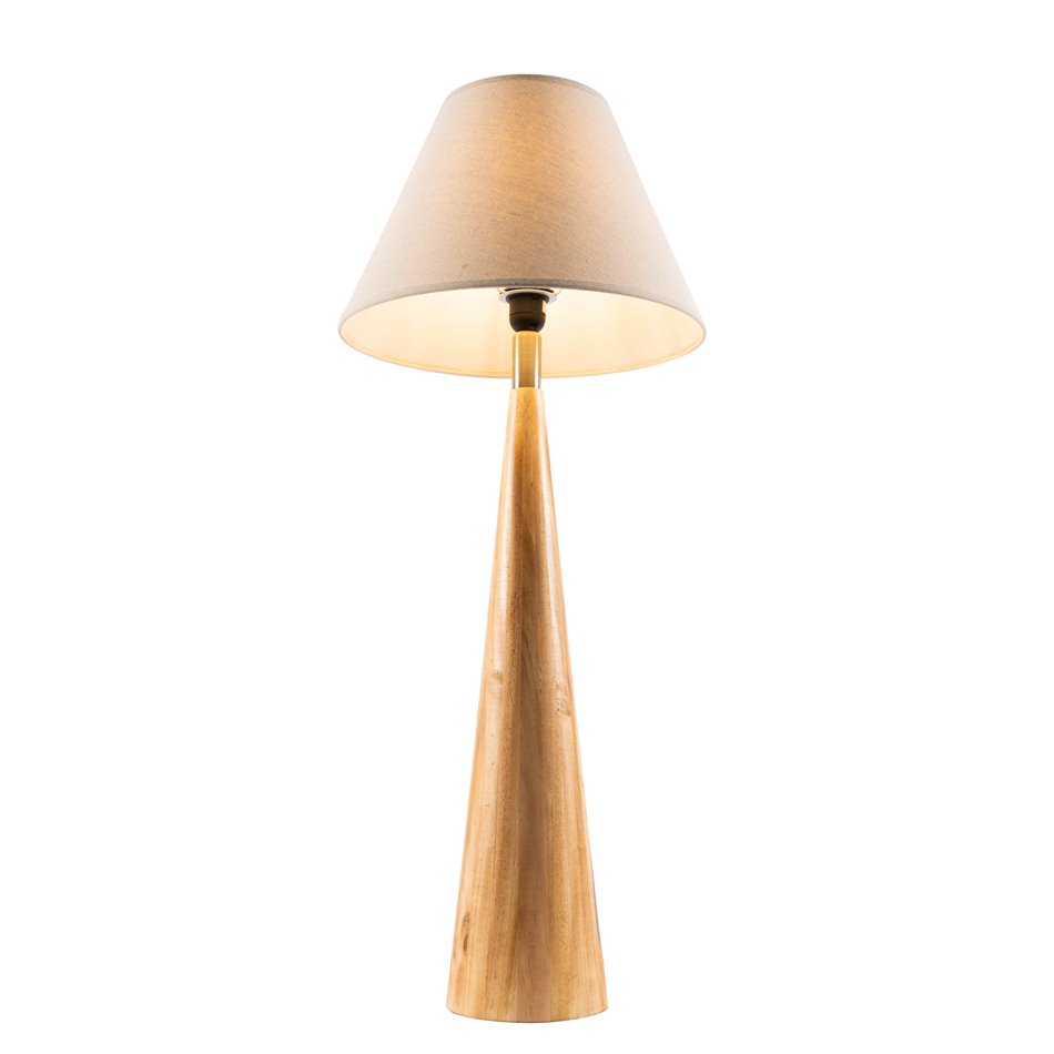 Table Lamp Moora with linen shade, E27 40W, H92x15cm