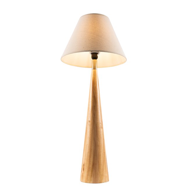 Table Lamp Moora with linen shade, E27 40W, H92x15cm