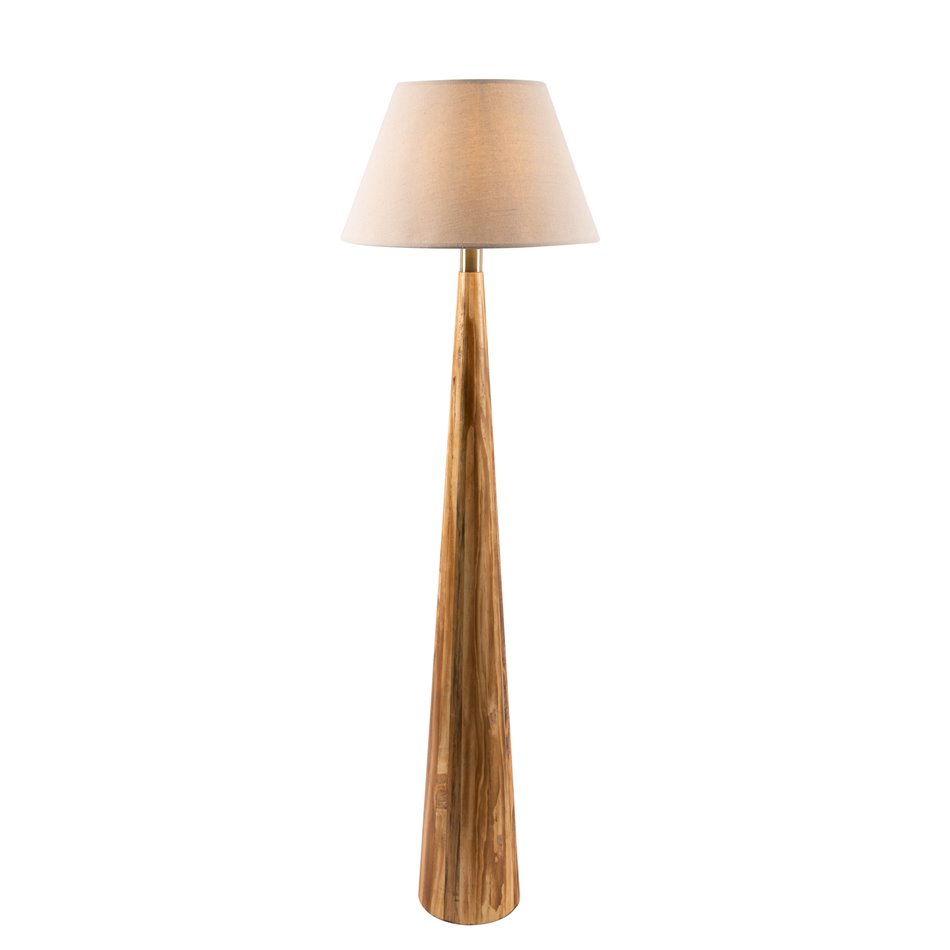 Floor lamp Moora with linen shade, H151x20cm E27 40W(MAX)