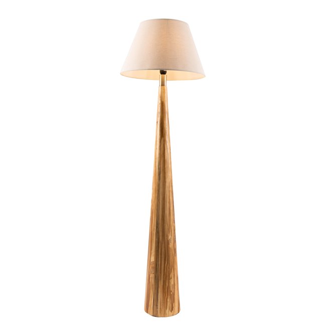 Floor lamp Moora with linen shade, H151x20cm E27 40W(MAX)