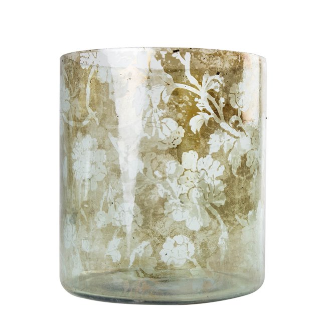 Candle holder Mirror antique, H16cm, D15cm