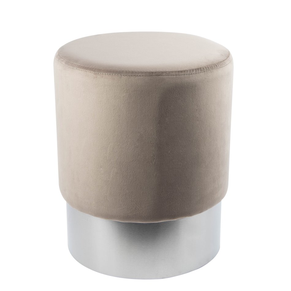 Stool Noto, grey/silver color base, H42cm, D35cm
