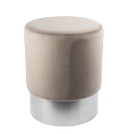 Stool Noto, grey/silver color base, H42cm, D35cm