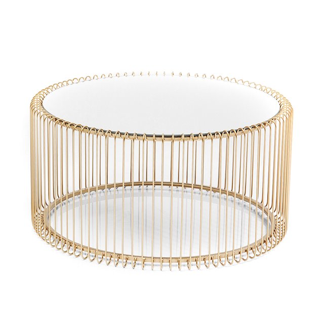 Coffee table Wire Brass S, H30.5xD60cm
