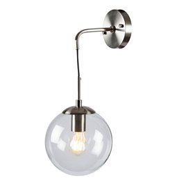 Wall lamp Rolfs, nickel, E27 60W(MAX), H41-55x28x20cm