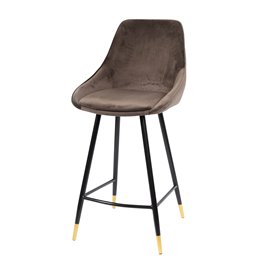 Bar stool Solero, coffee color, H-98x54x54cm, seat height 68cm
