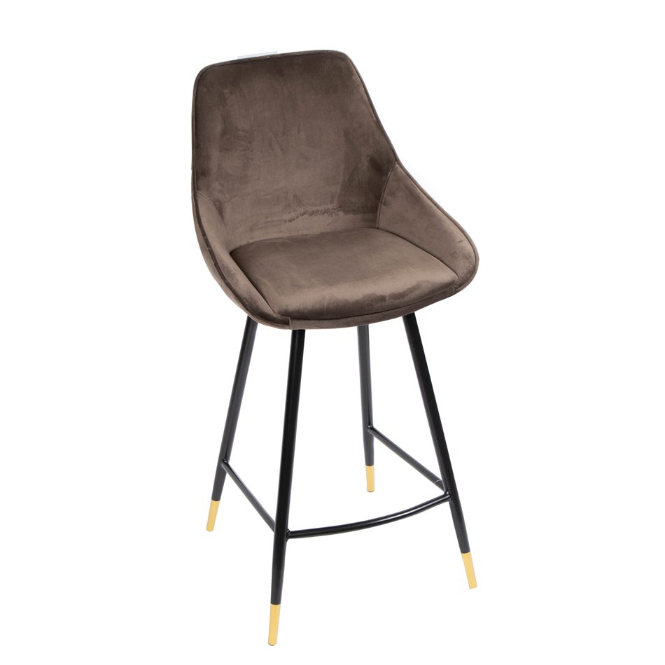 Bar stool Solero, coffee color, H-98x54x54cm, seat height 68cm