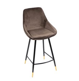 Bar stool Solero, coffee color, H-98x54x54cm, seat height 68cm
