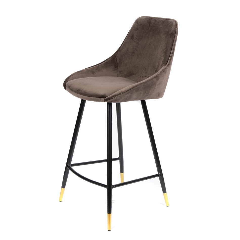 Bar stool Solero, coffee color, H-98x54x54cm, seat height 68cm