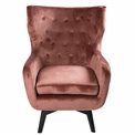 Armchair Dunkel, velvet, old pink color, H103x76x80cm, seat height 50cm