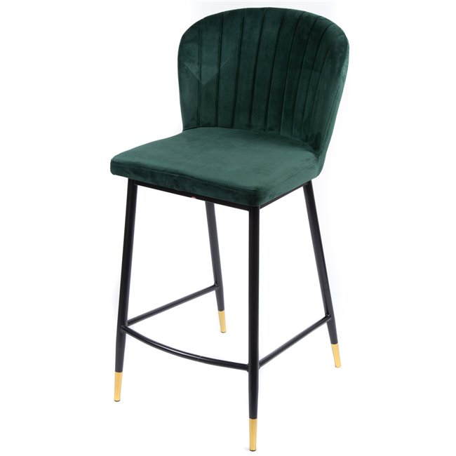 Bar chair Salem, green, 46x55x H95cm,  seat height 62cm