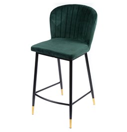 Bar chair Salem, green, 46x55x H95cm,  seat height 62cm