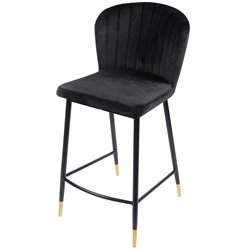 Bar chair Salem, black, H95x46x55cm, seat height 62 cm