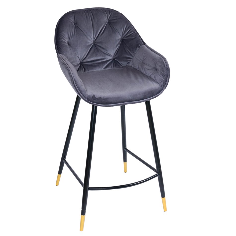 Bar chair Salorino, grey, H96x48x54cm, seat h-62cm