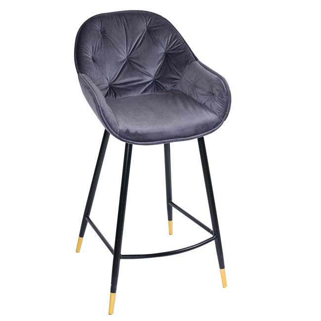 Bar chair Salorino, grey, H96x48x54cm, seat h-62cm