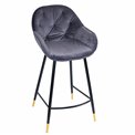 Bar chair Salorino, grey, H96x48x54cm, seat h-62cm