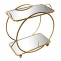 Bar table on wheels Bogajo, golden, H72.5x71.5x39cm